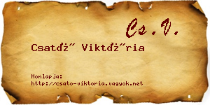 Csató Viktória névjegykártya